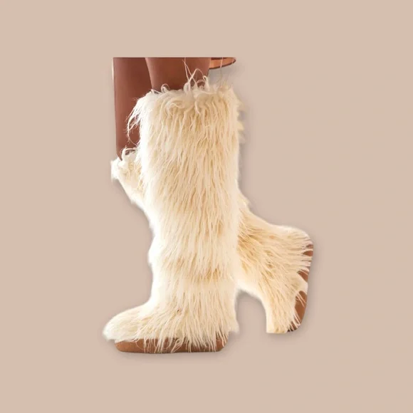 Jeffrey Campbell Shoes Jeffrey Campbell Fluffyok High Faux Fur Boots New Size 7 Poshmark